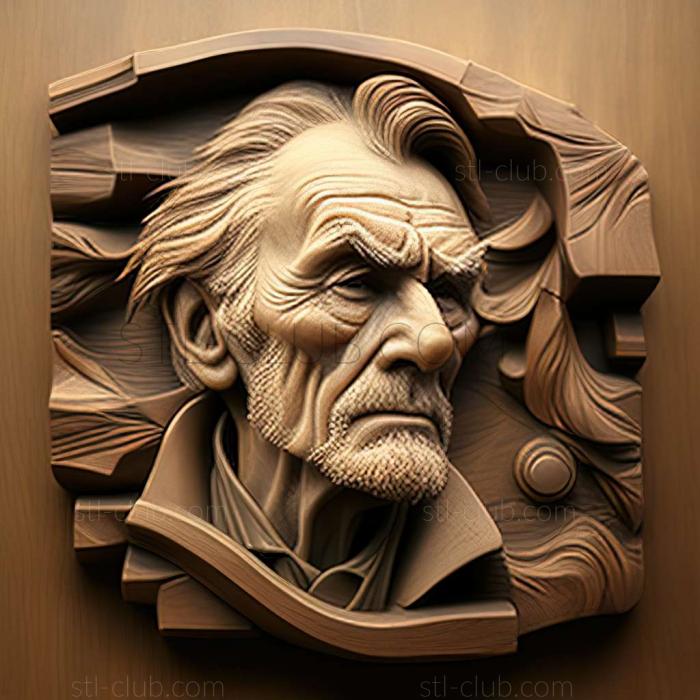 3D model John Stuart Curry American artist (STL)